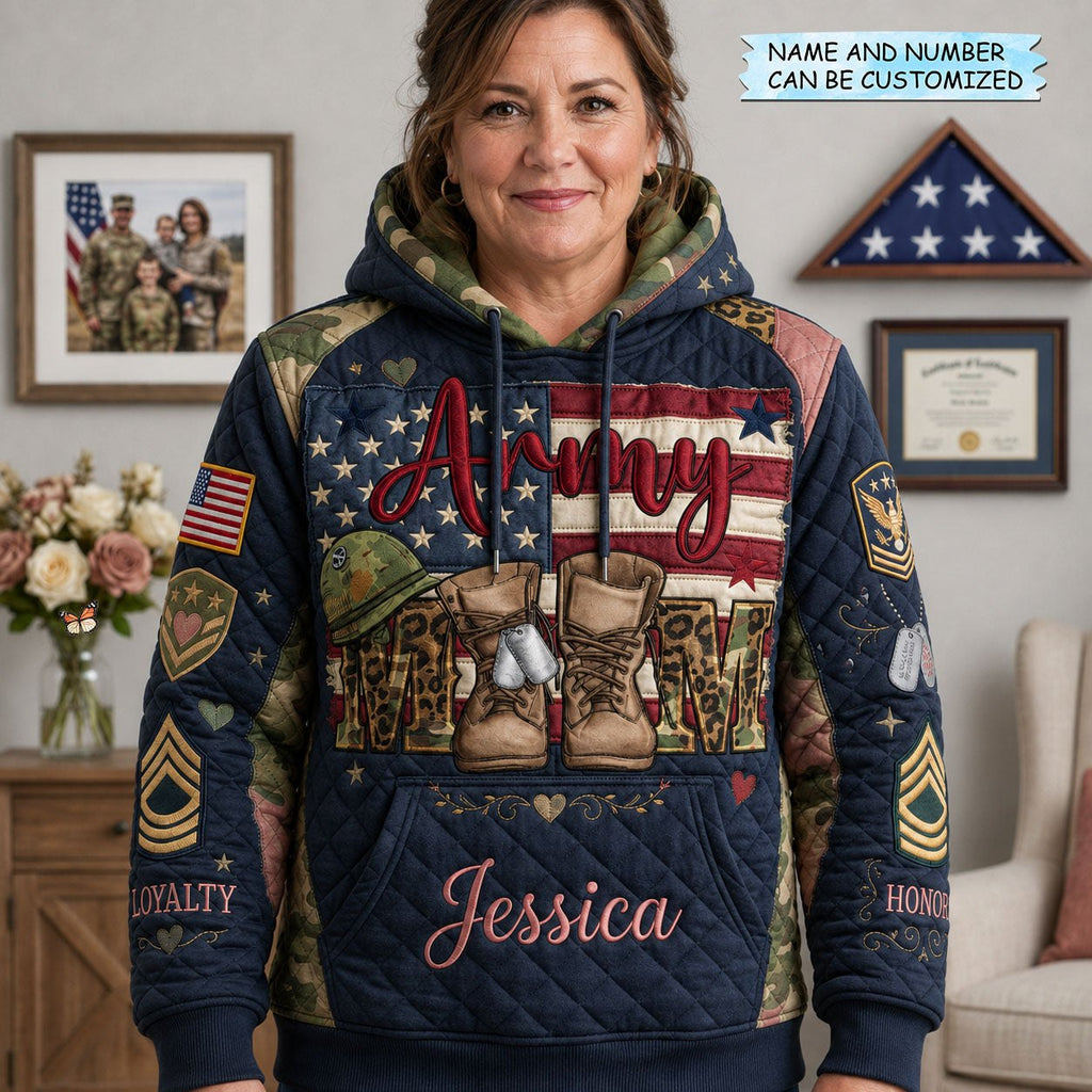 Army Mom Qtcuz hoodie, all-over print