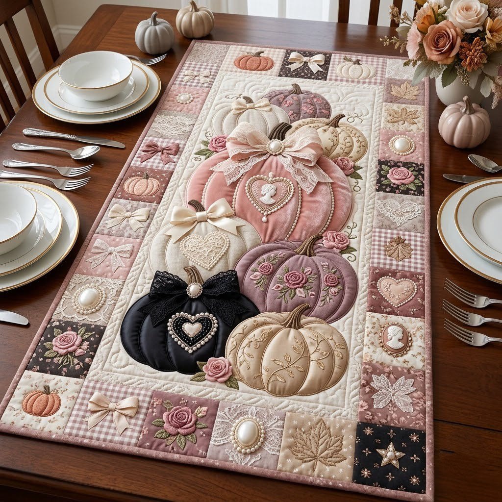 Pumpkin Coquette Table Runner