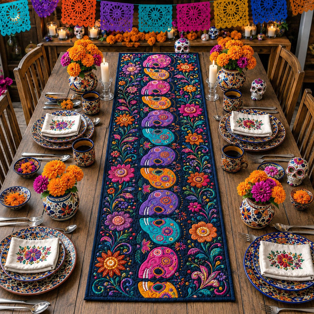 Sugar Skulls Table Runner