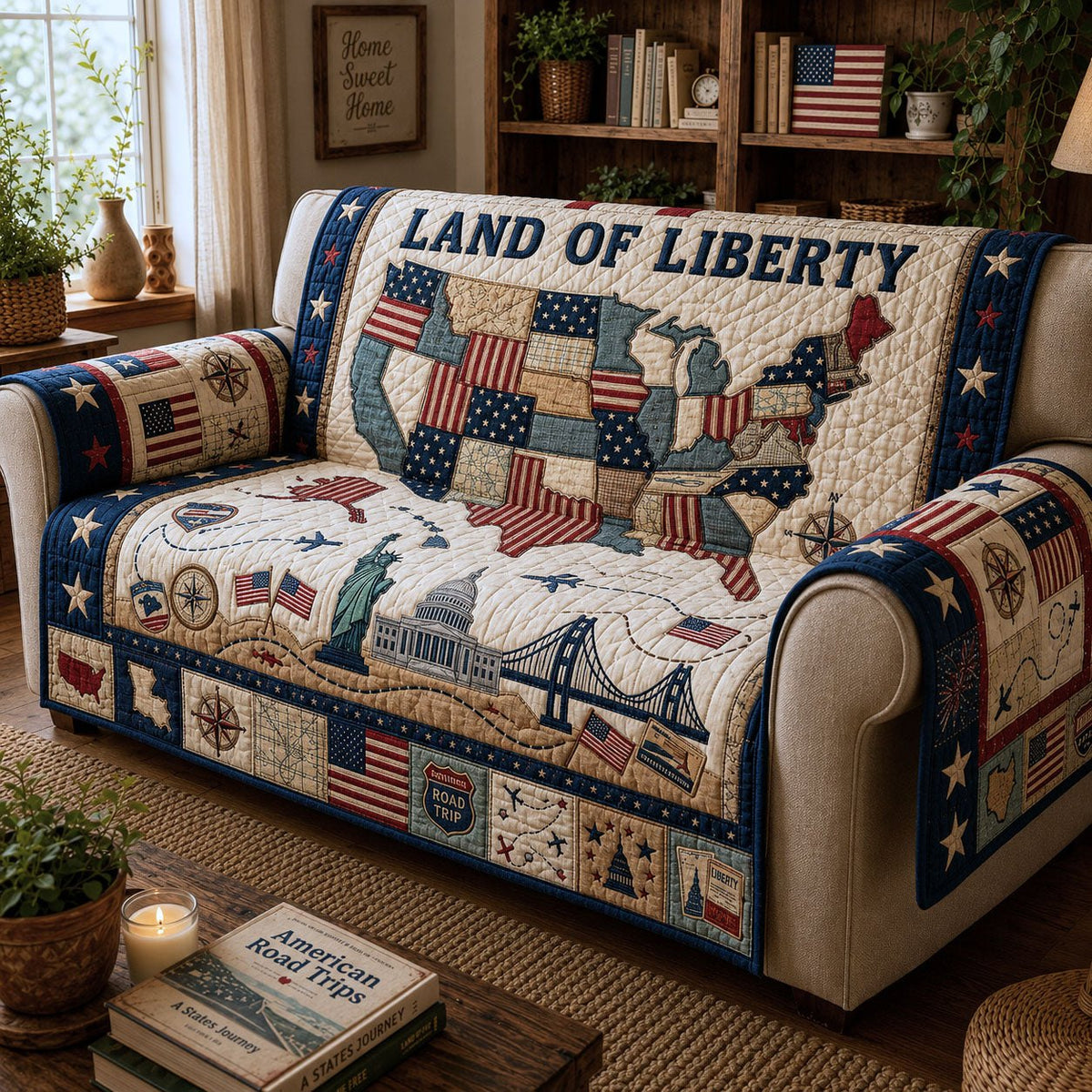 Land of Liberty Sofa Cover