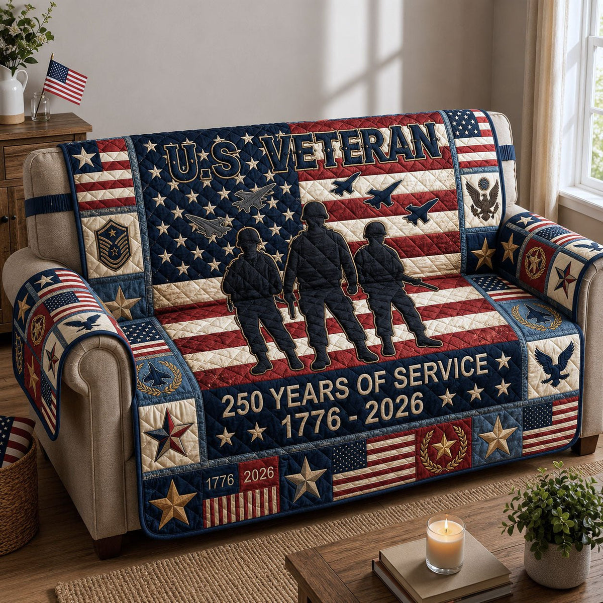 Us Veteran Sofa Cover