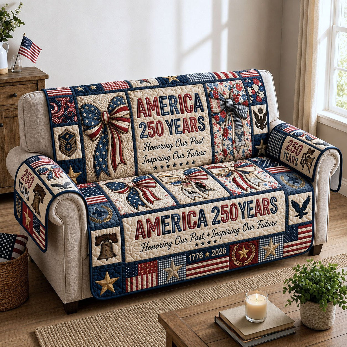 Honor Our Past Inspire Our Future Sofa Cover