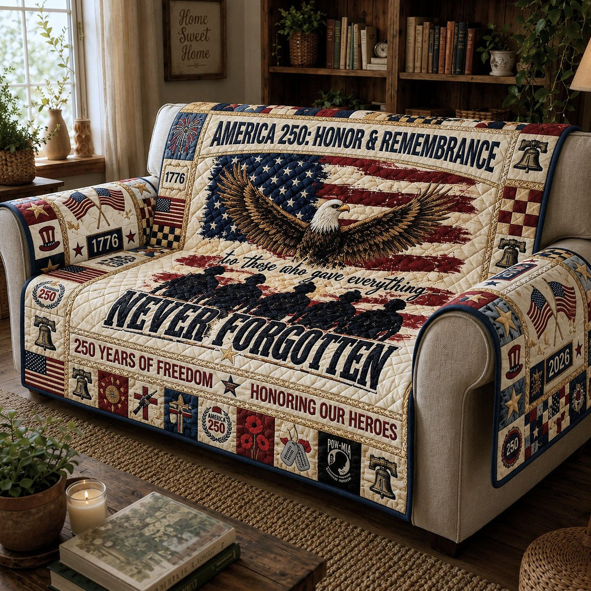 Honoring Our Heroes Sofa Cover
