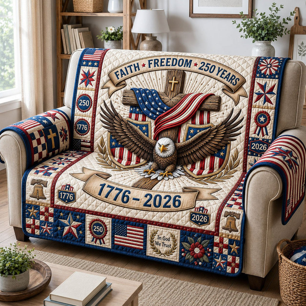 Eagle and Flag for 1776 to 2026 Sofa Cover