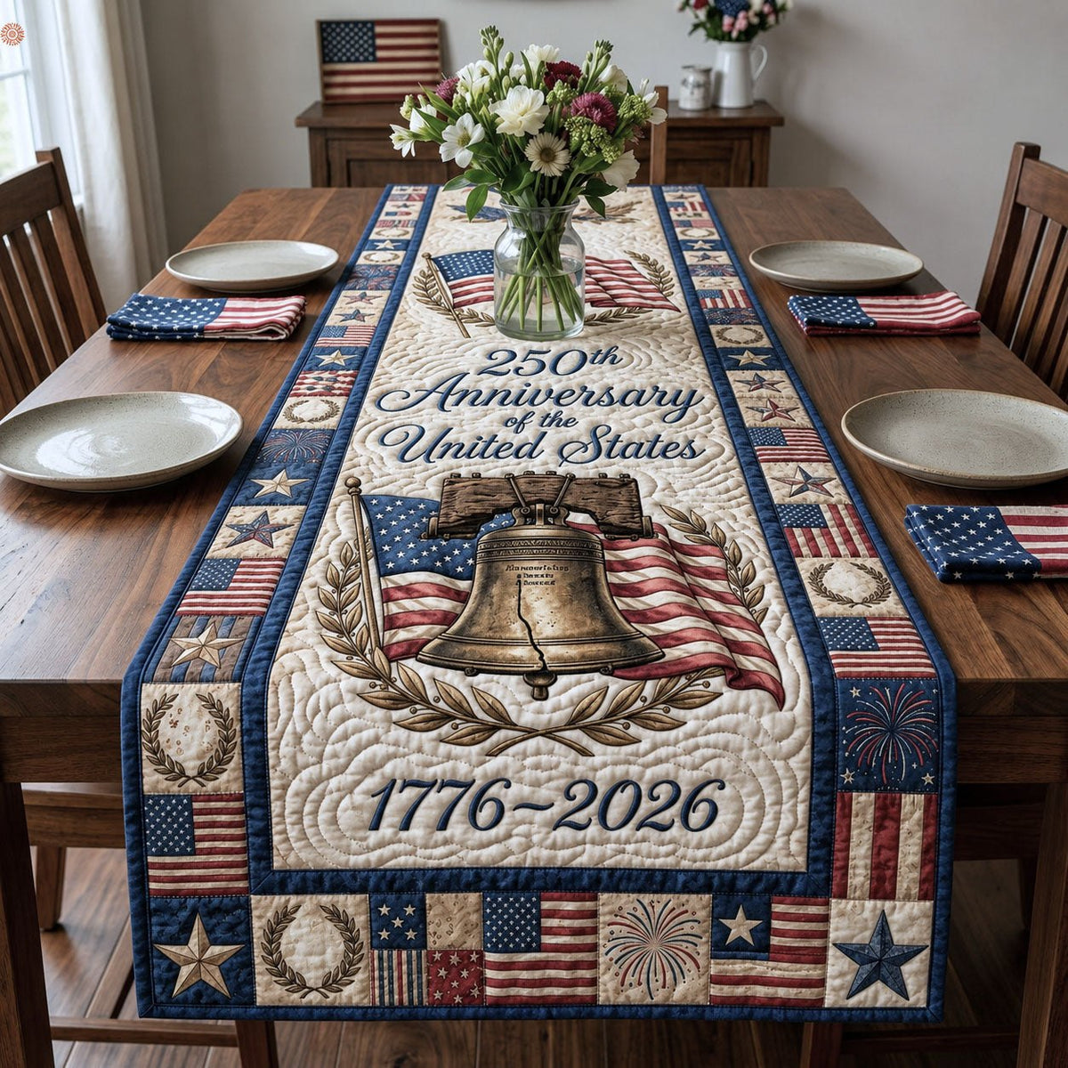 Usa 250th Anniversary Table Runner