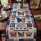 Patriotic Butterfly Table Runner