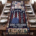 250 Years Patriotic Jets Table Runner