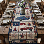 4th of July Truck Table Runner