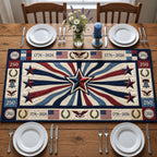 Star Stripe American Flag Table Runner