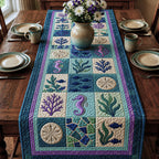Seahorse and Coral Blocks Table Runner
