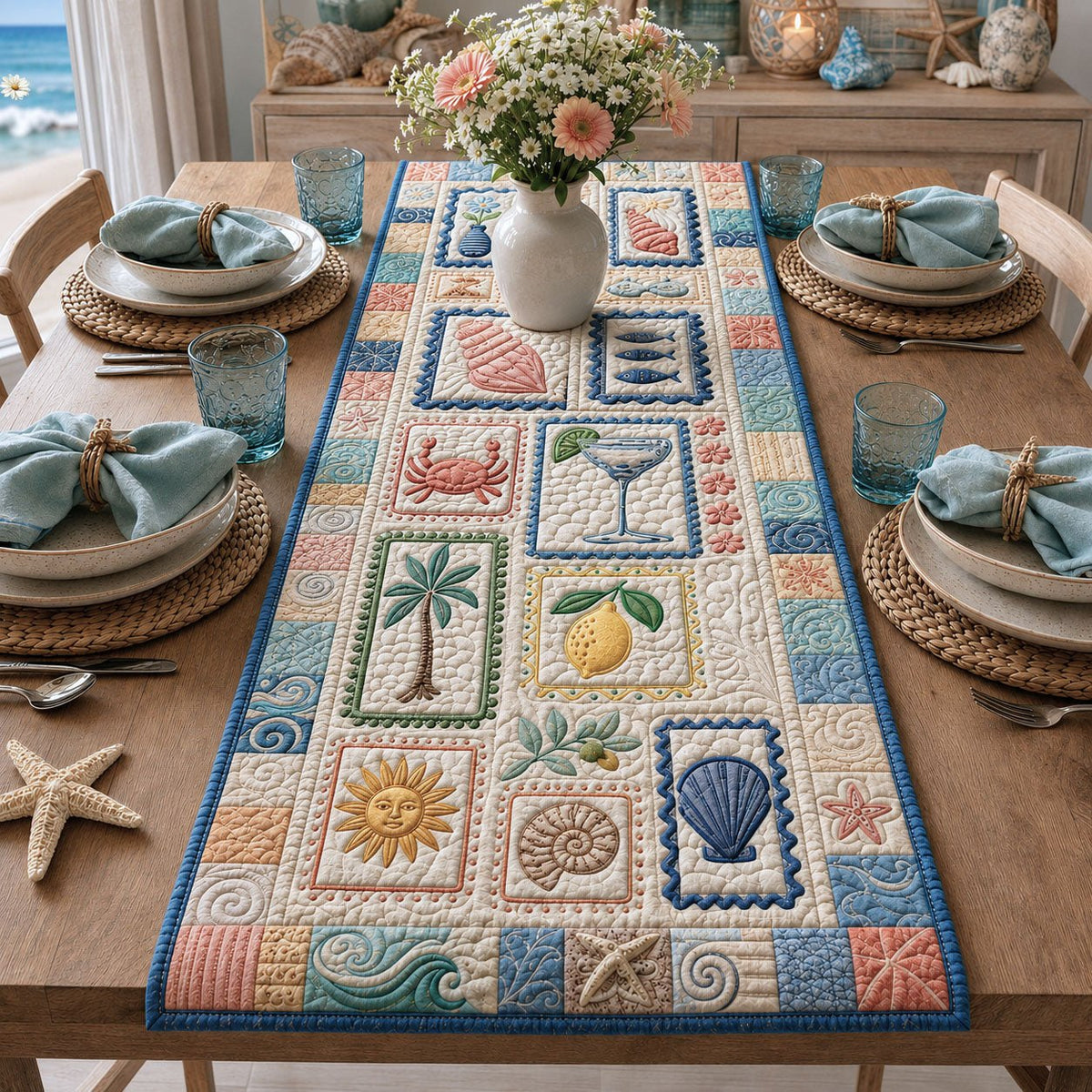 Minimalist Coastal Table Runner