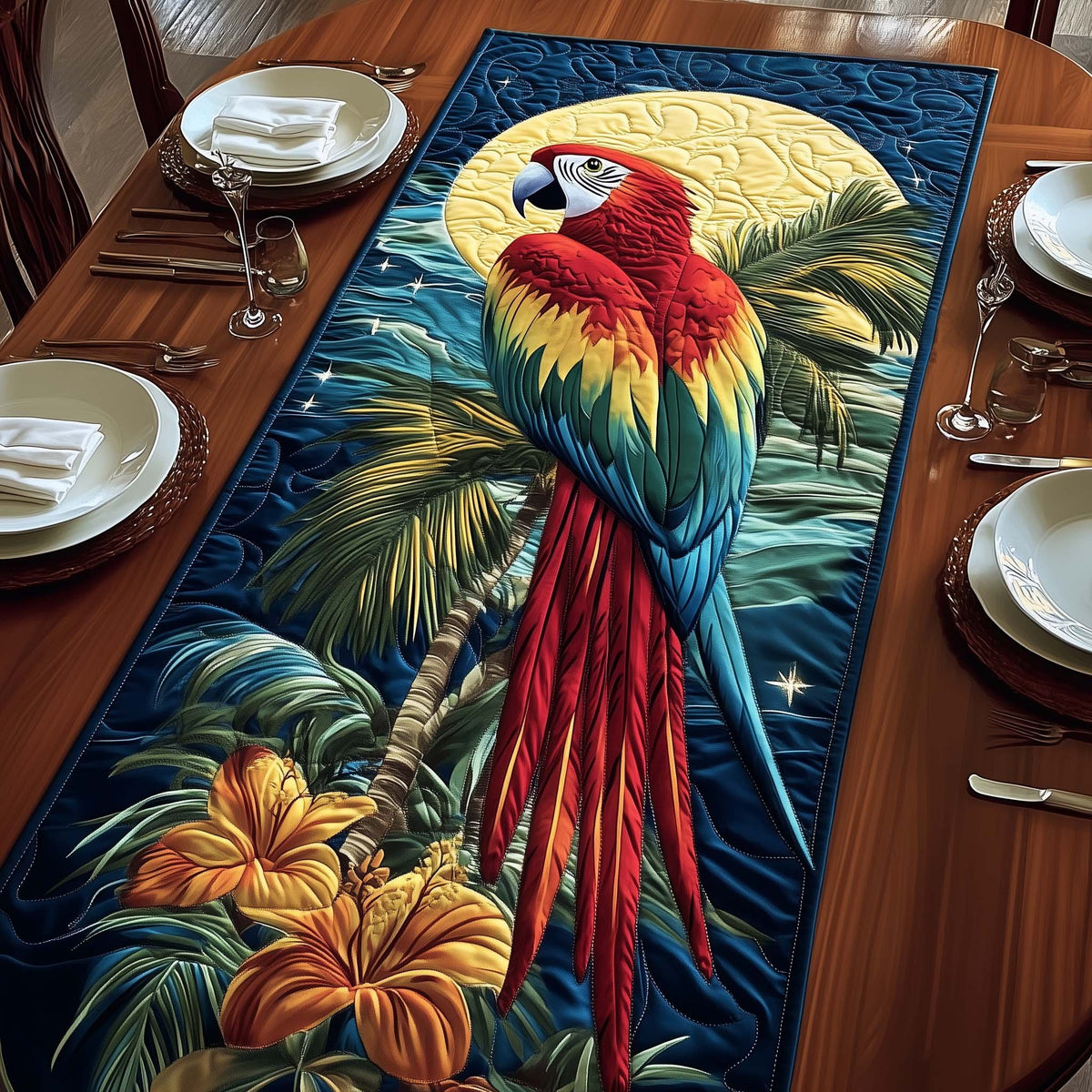 Moonlit Tropics Table Runner