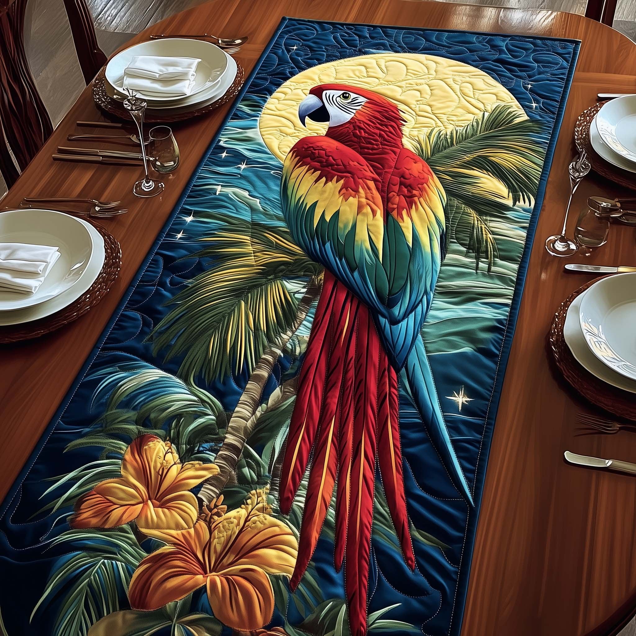 Moonlit Tropics Table Runner