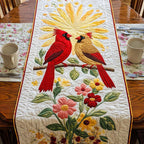 Cardinals on Branch with Blossoms Table Runner