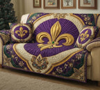 Grand Fleur de Lis on Cream Sofa Cover