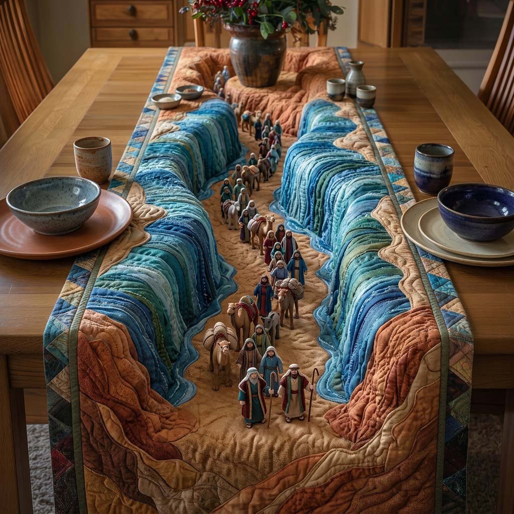 Red Canyon Walls with Travelers Table Runner