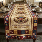 Eagle Crest with Blue Block Border Table Runner