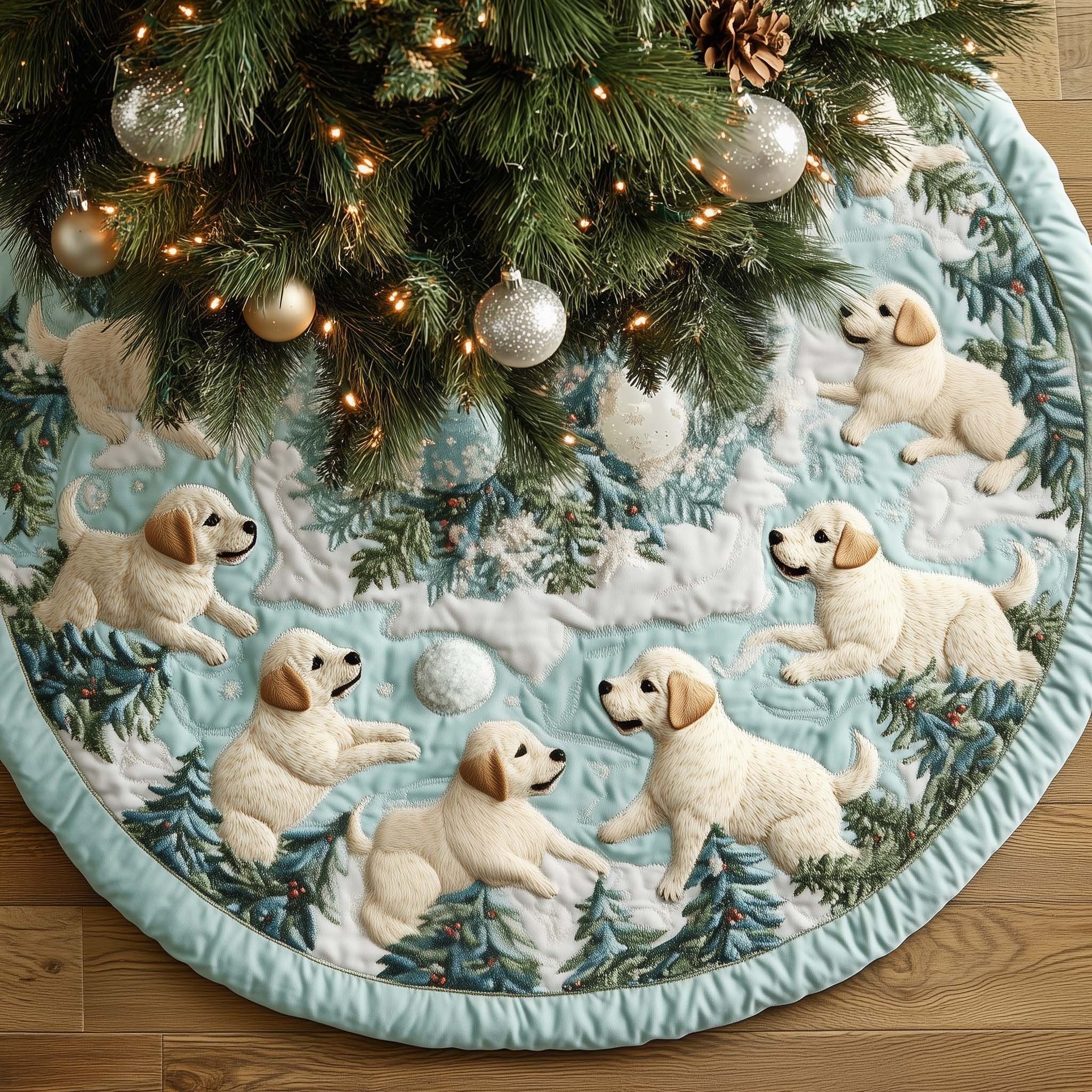 Snowball Fight Christmas Tree Skirt