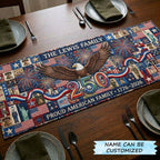 Eagle and Fireworks 250 Anniversary Table Runner