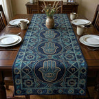 Jewish Hamsa Table Runner
