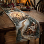 Winter Fairground with Ferris Wheel Table Runner