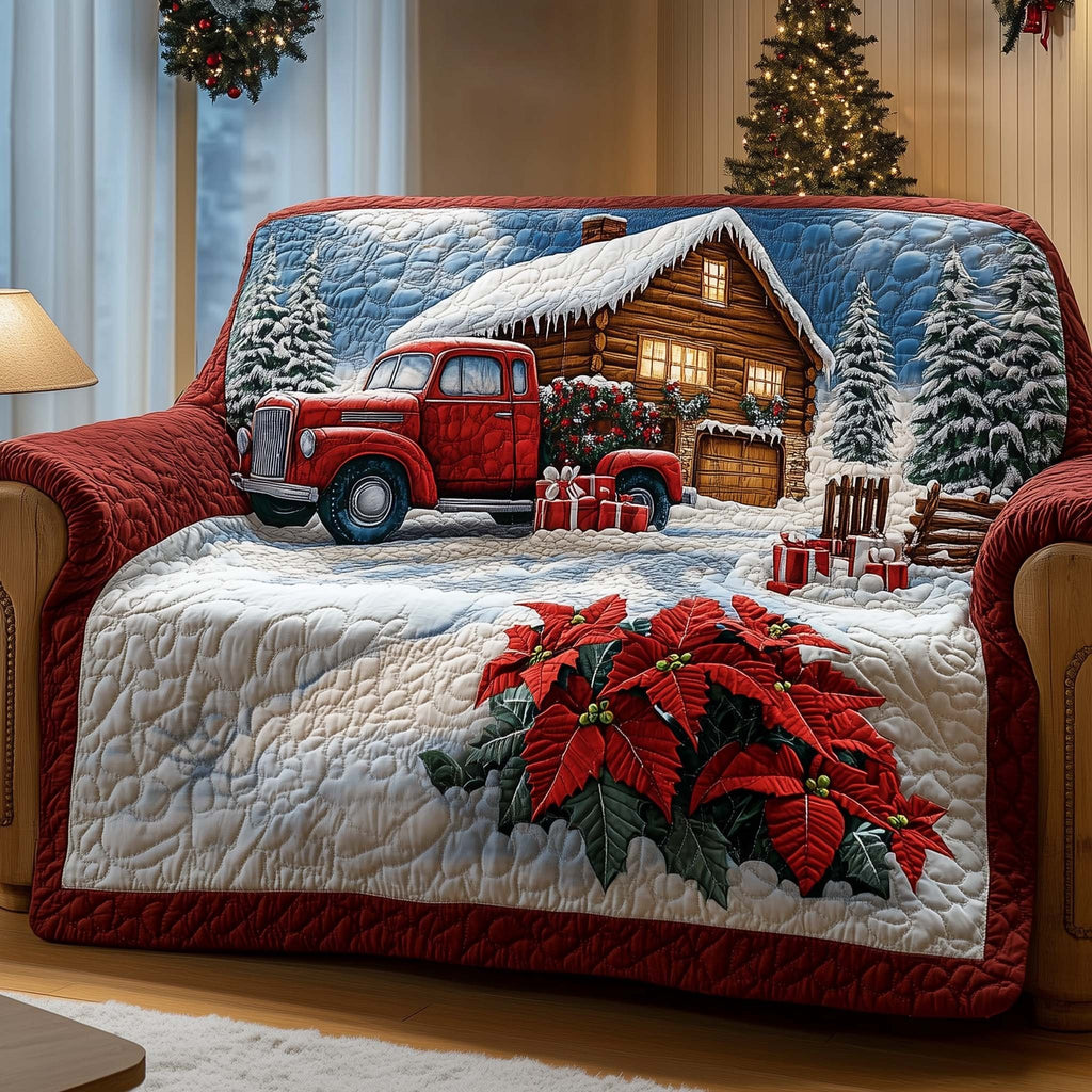 Farmhouse Christmas Sofa Cover