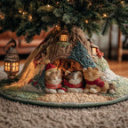 Cozy Kitty Cottage Christmas Tree Skirt