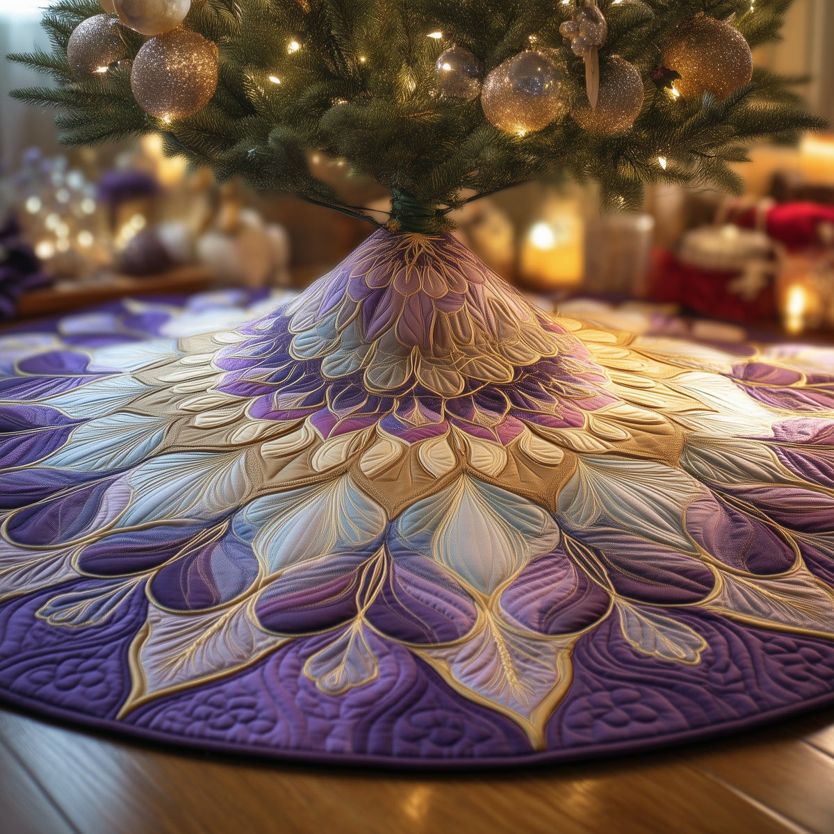 Twilight Petal Christmas Tree Skirt