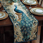 Majestic Peacock Table Runner