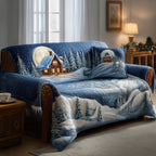 Cabin Beneath the Pale Blue Moon Sofa Cover