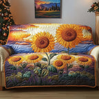 Sunflowers Against the Blue Sky Sofa Cover