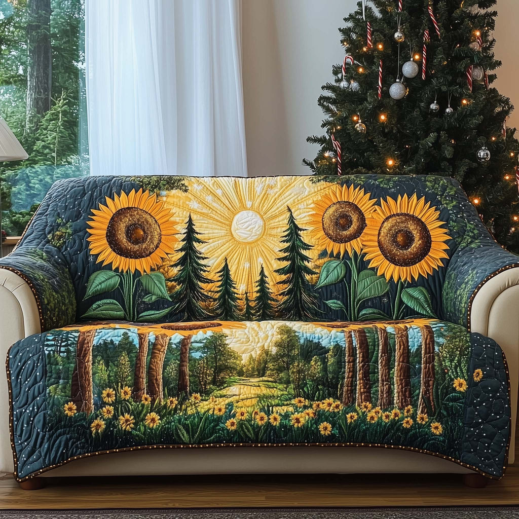 Sunflowers Between the Tall Pines Sofa Cover