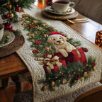Puppy Santa Table Runner