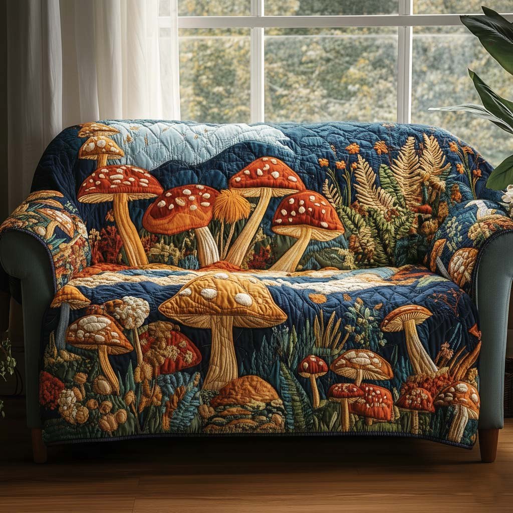 Woodland Mushroom Meadow Sofa Cover