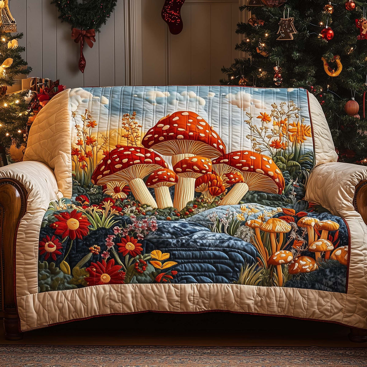 Blooming Shrooms Sofa Cover