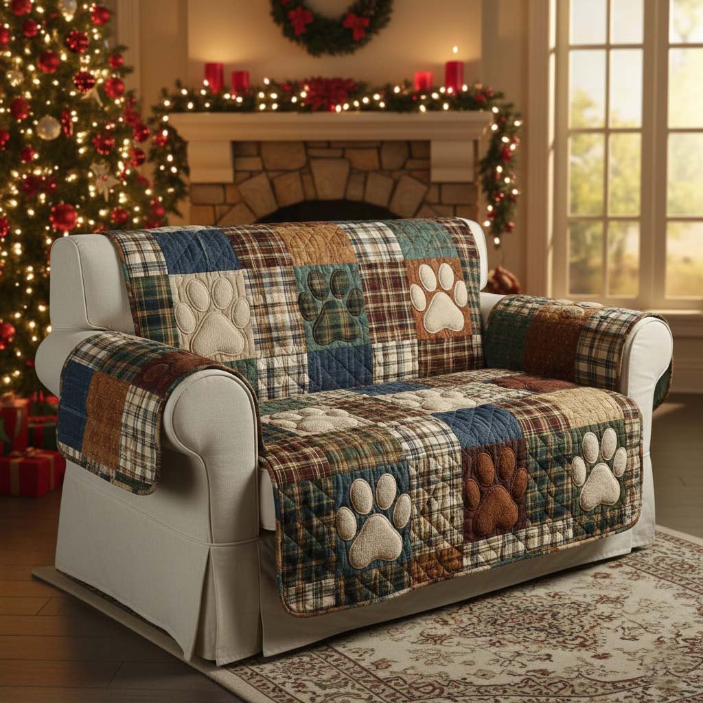 Paw Patchwork Sofa Cover