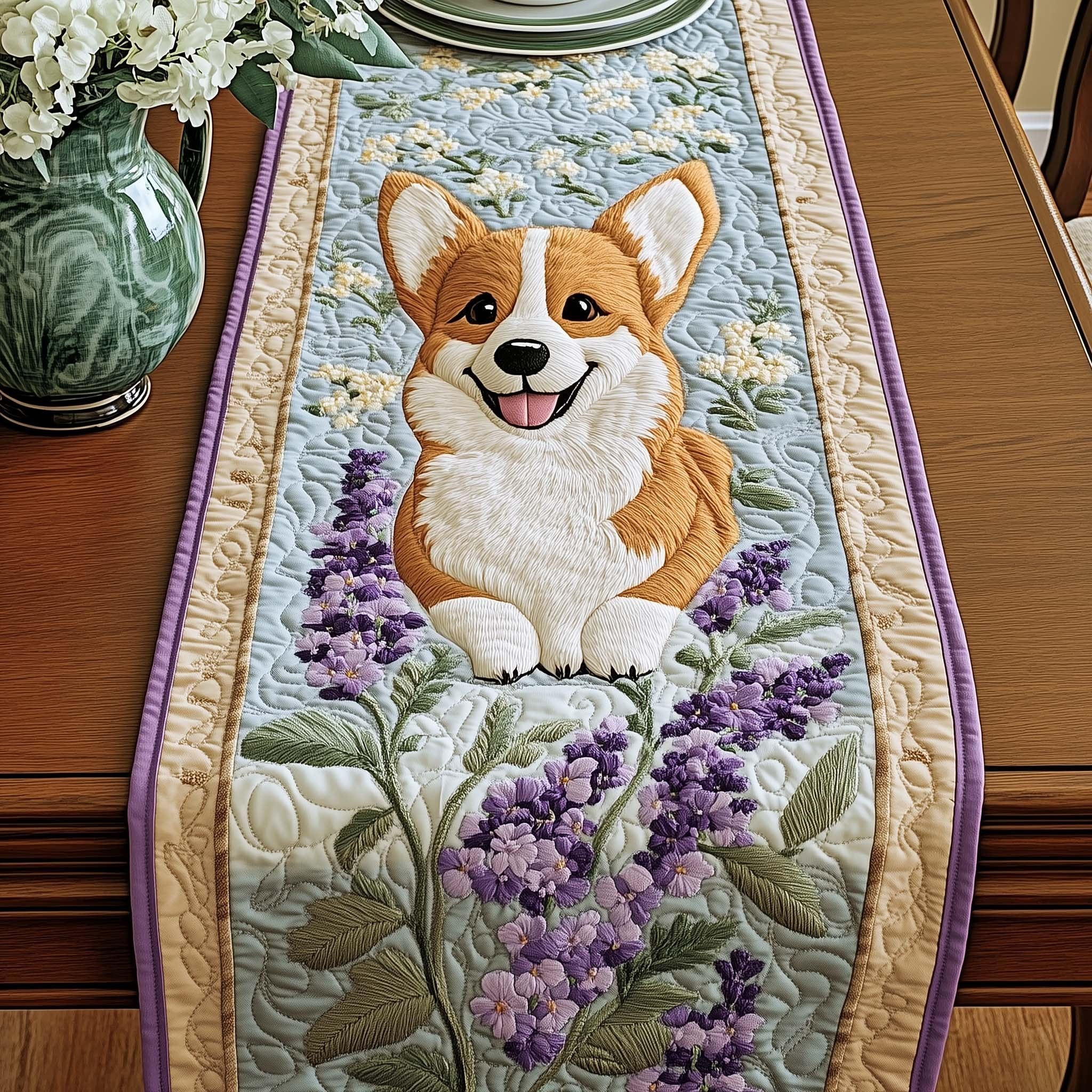 Lavender Smile Table Runner