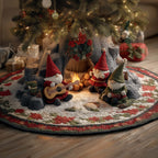 Gnome Campfire Christmas Tree Skirt
