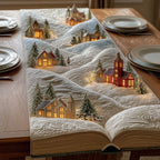 Snow Village Table Runner