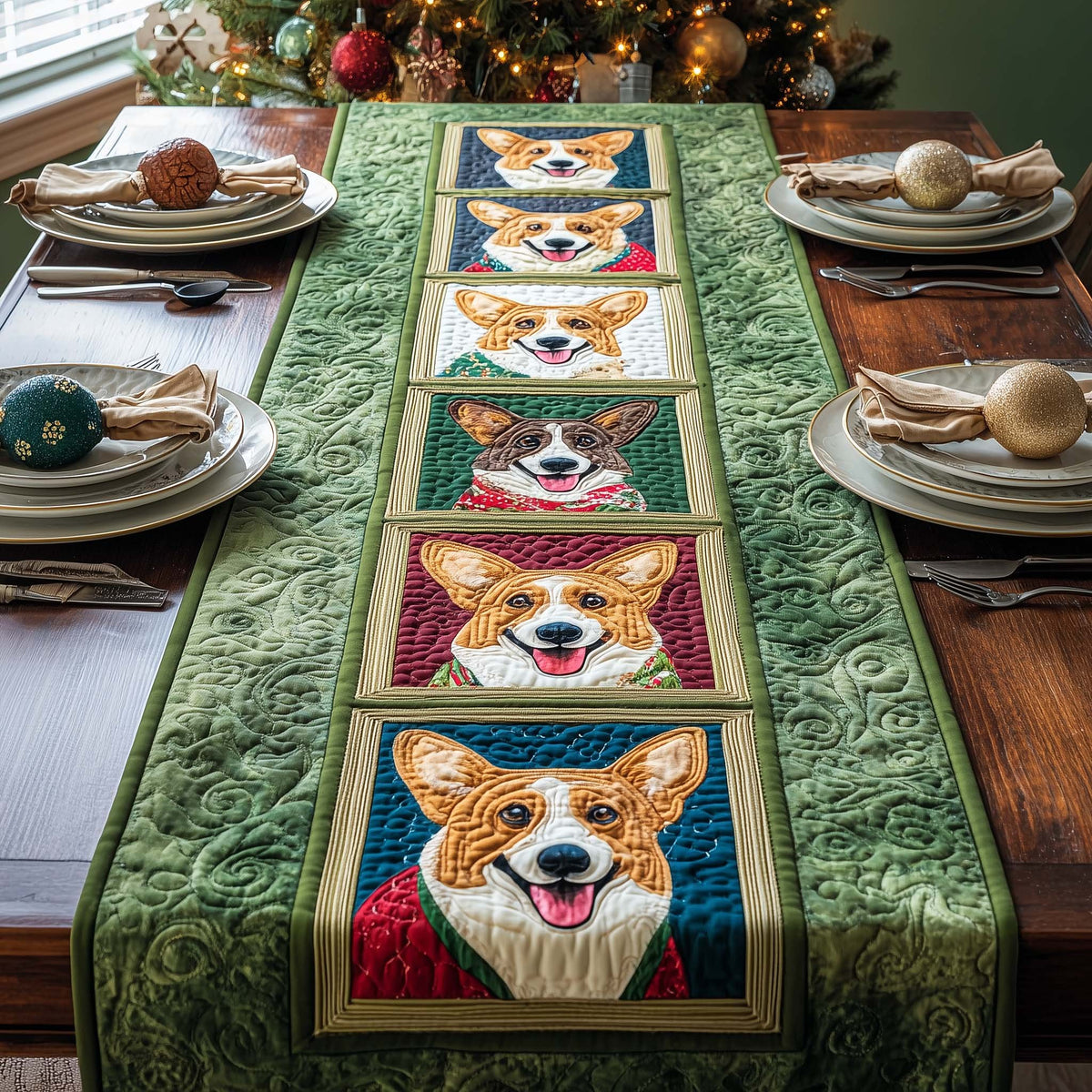 Corgi Gallery Table Runner