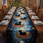 Starry Cats Table Runner