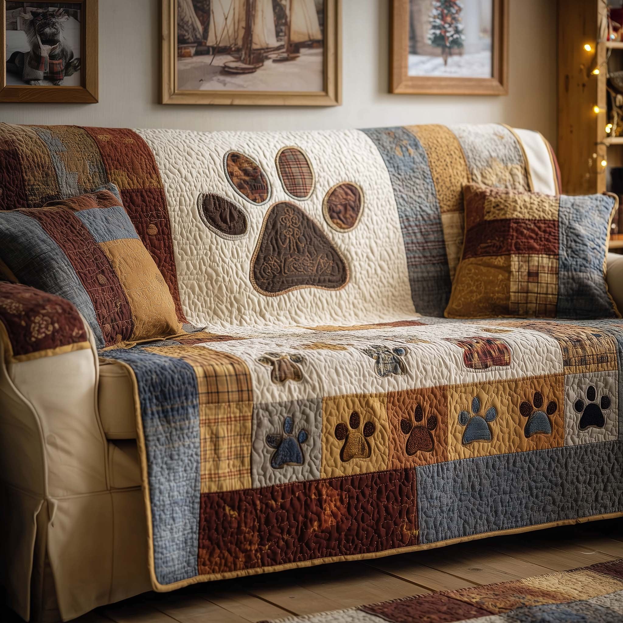 Autumn Paw Sofa Cover