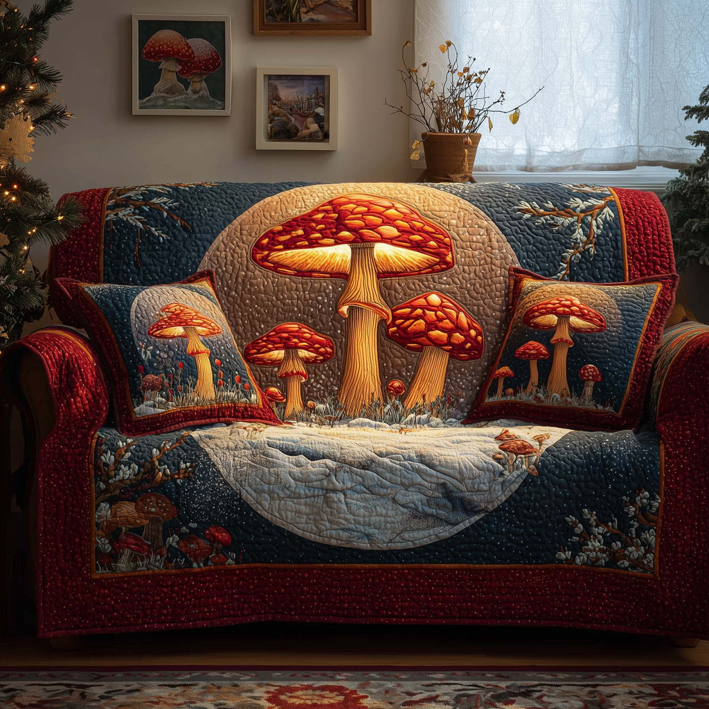 Glowing Mushrooms Sofa Cover