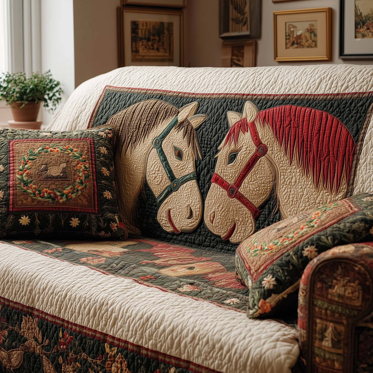 Gentle Horses Sofa Cover