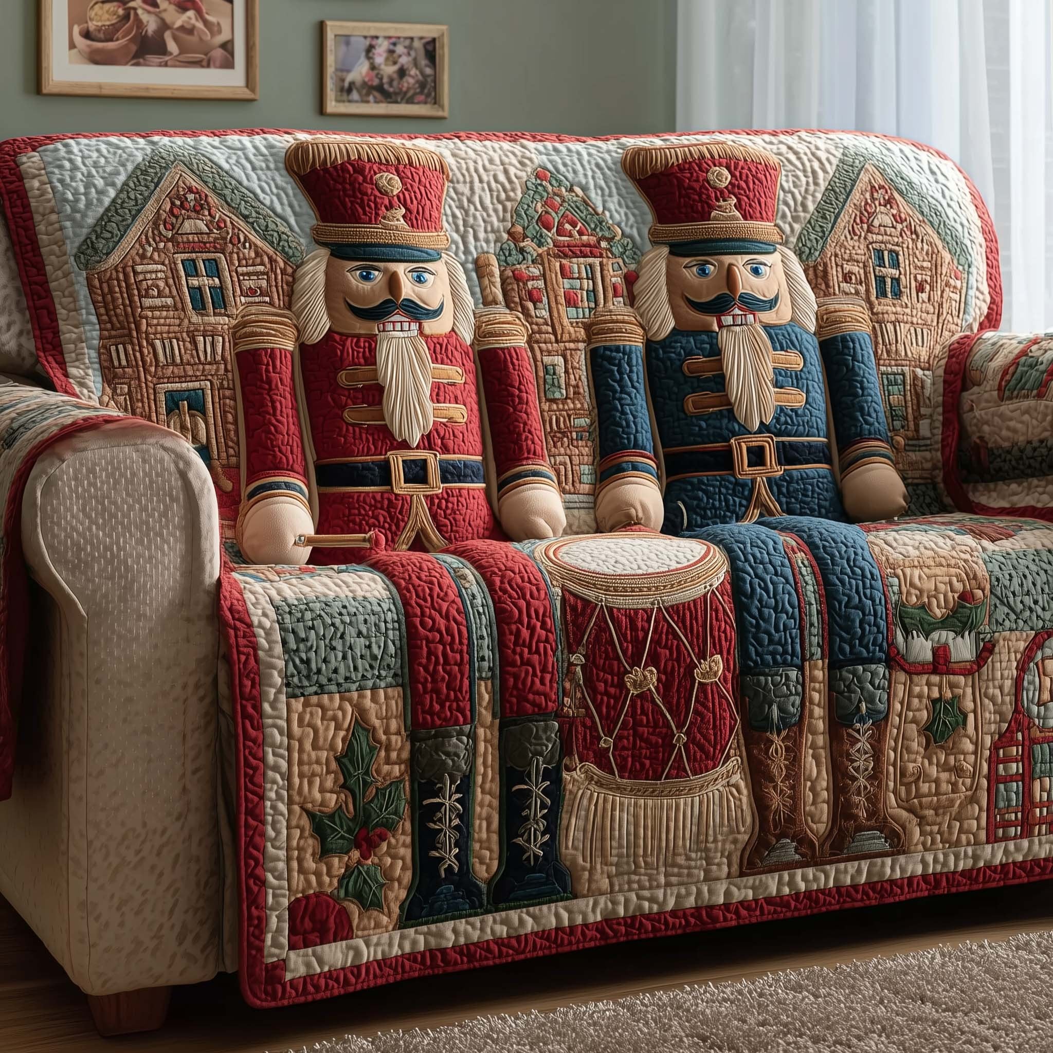 Drum Nutcracker Sofa Cover