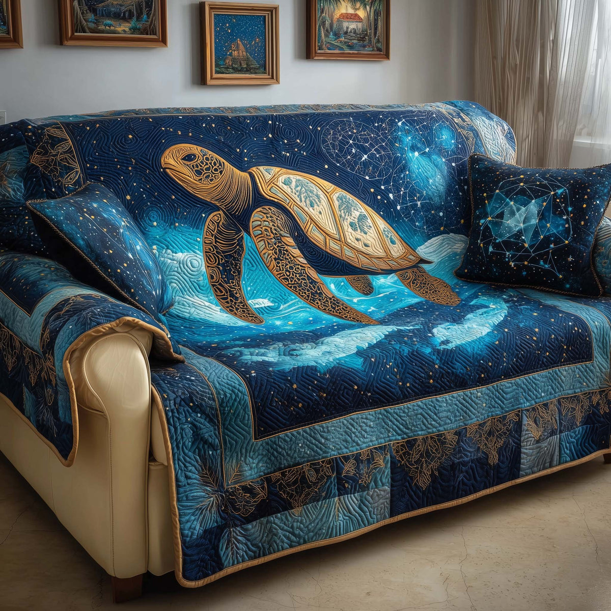 Cosmic Turtle Sofa Cover