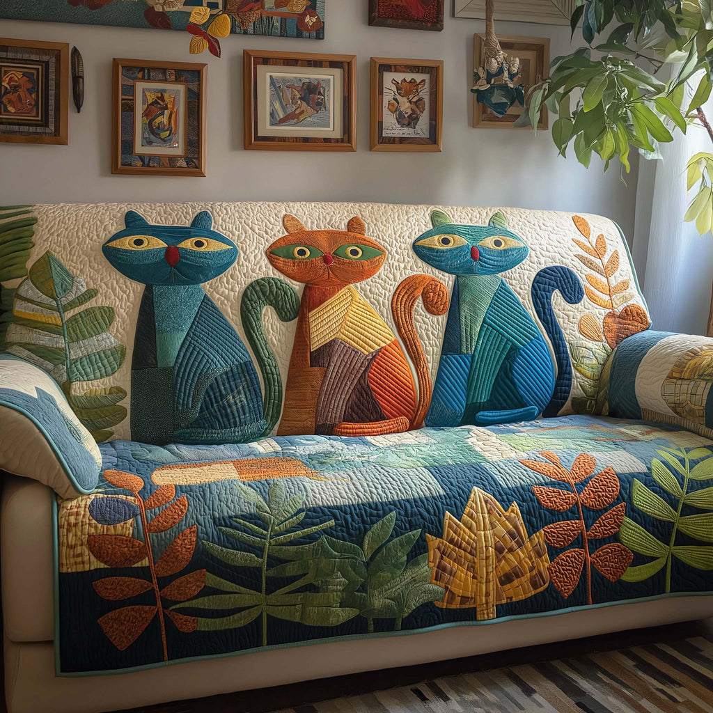Forest Cats Sofa Cover