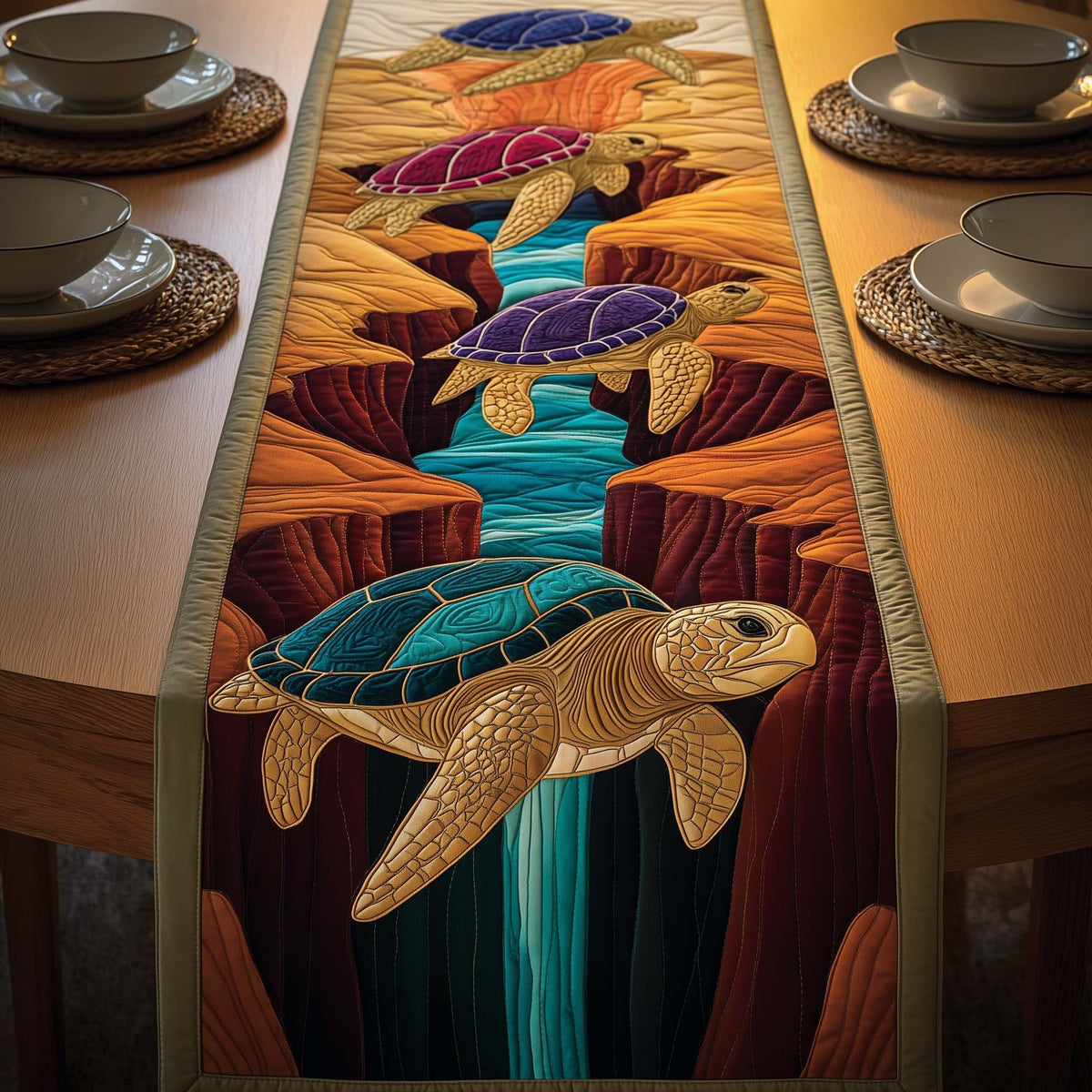 Canyon Turtles Table Runner