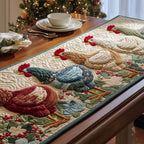 Rainbow Chickens Table Runner
