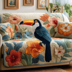 Floral Toucan Sofa Cover